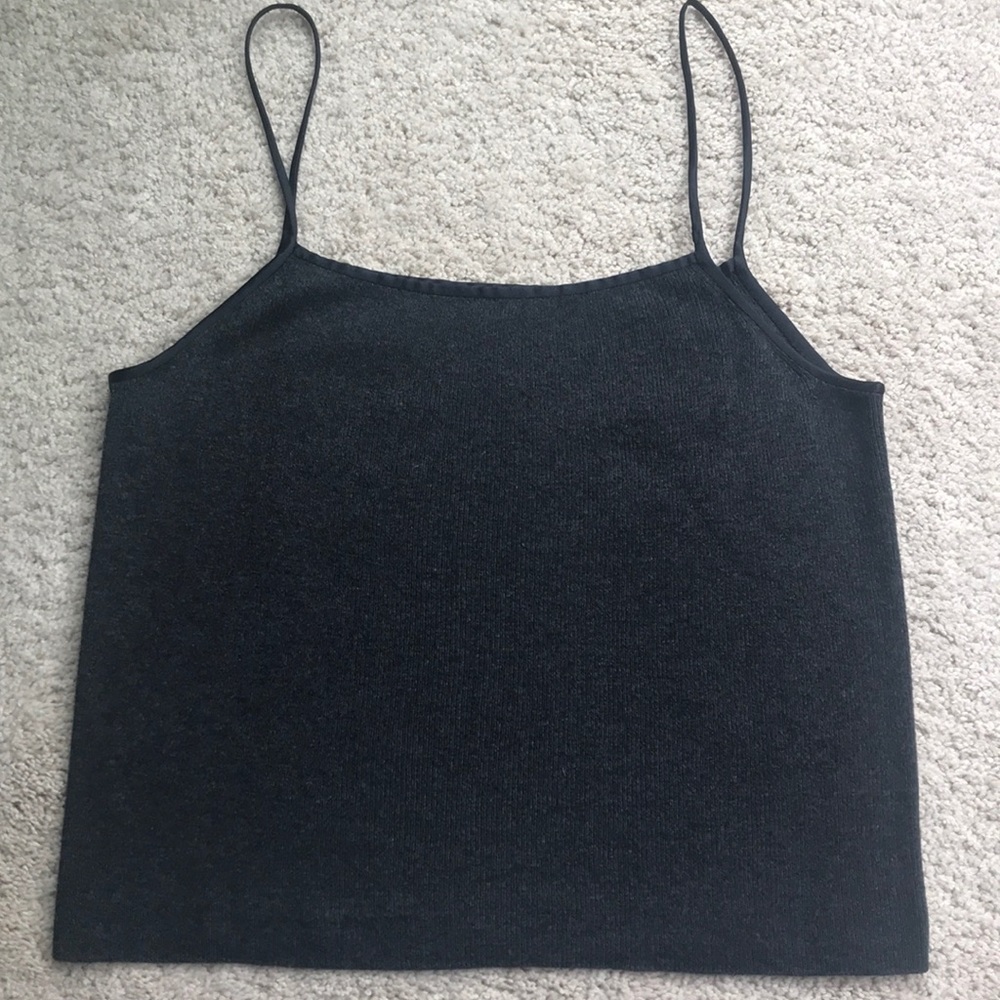 Banana Republic Gray wool cami with silk straps